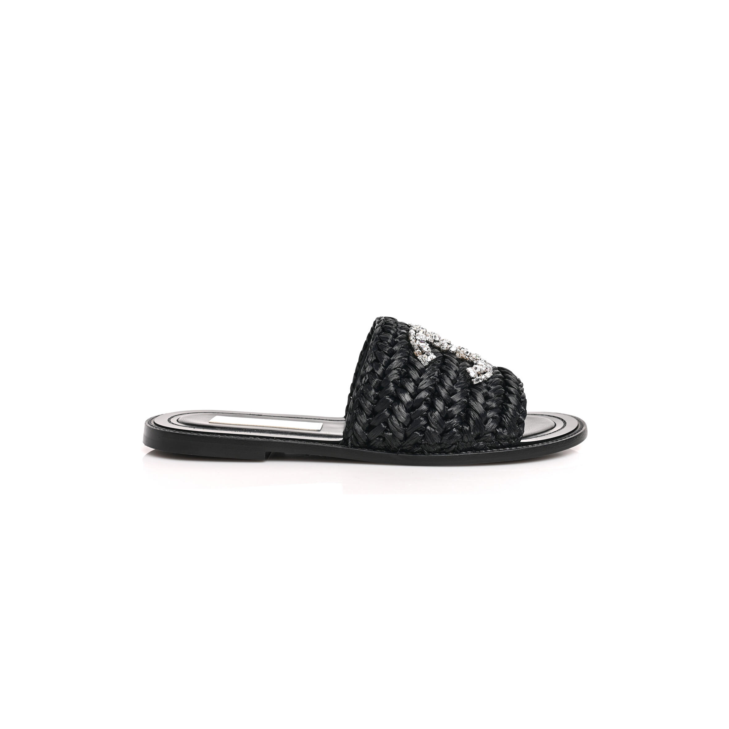 Ch*el raffia crystal cc mules sandals 1319546